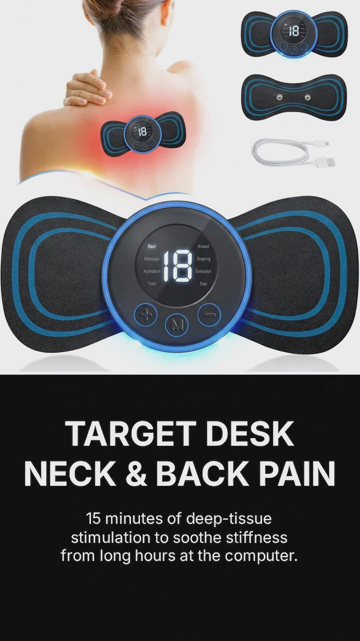 Massage Combo Kit - Automatic  Wireless Foot And Body Massager Pain Relief Electric EMS Massage Rechargeable Portable Folding Machine